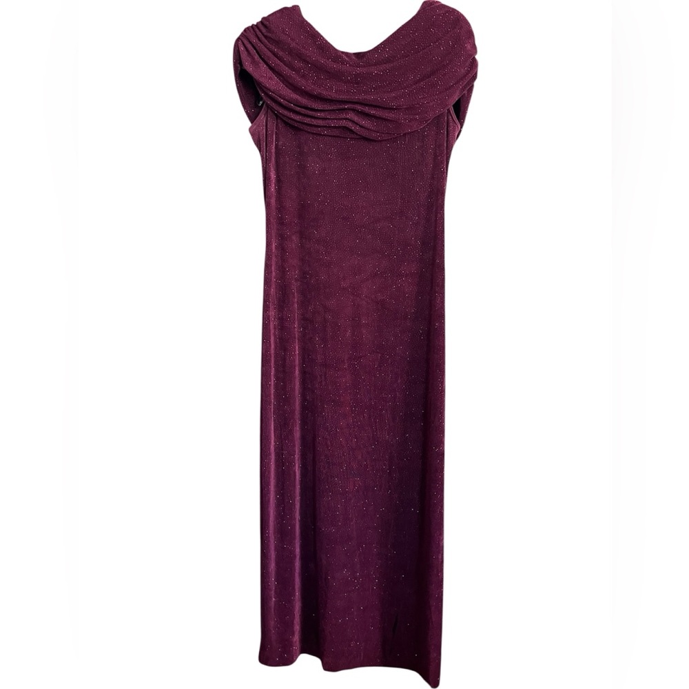Vintage Joseph Ribkoff 1990s Formal Gown Purple Shimmer size 14